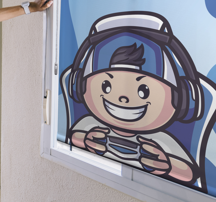 Store enrouleur gamer caractère joyeux - TenStickers