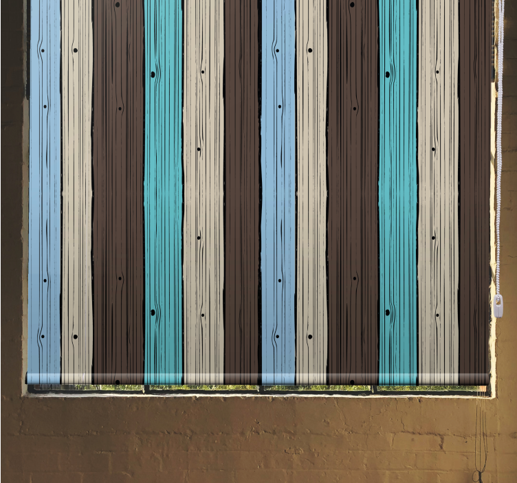 Store enrouleur textures et motifs motif à rayures en bois - TenStickers
