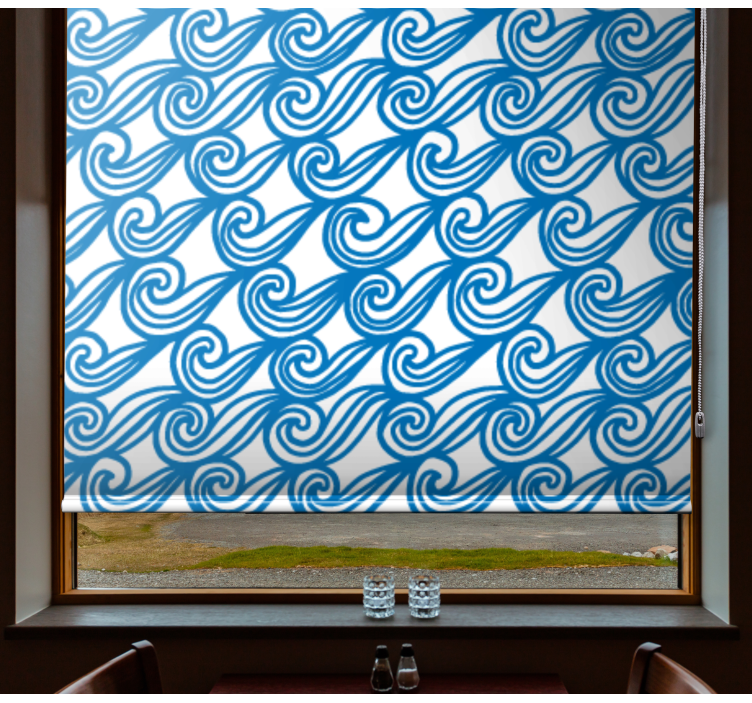 Store enrouleur textures et motifs motif de vagues fluides - TenStickers
