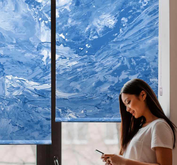 Store enrouleur textures et motifs motif vague océan - TenStickers