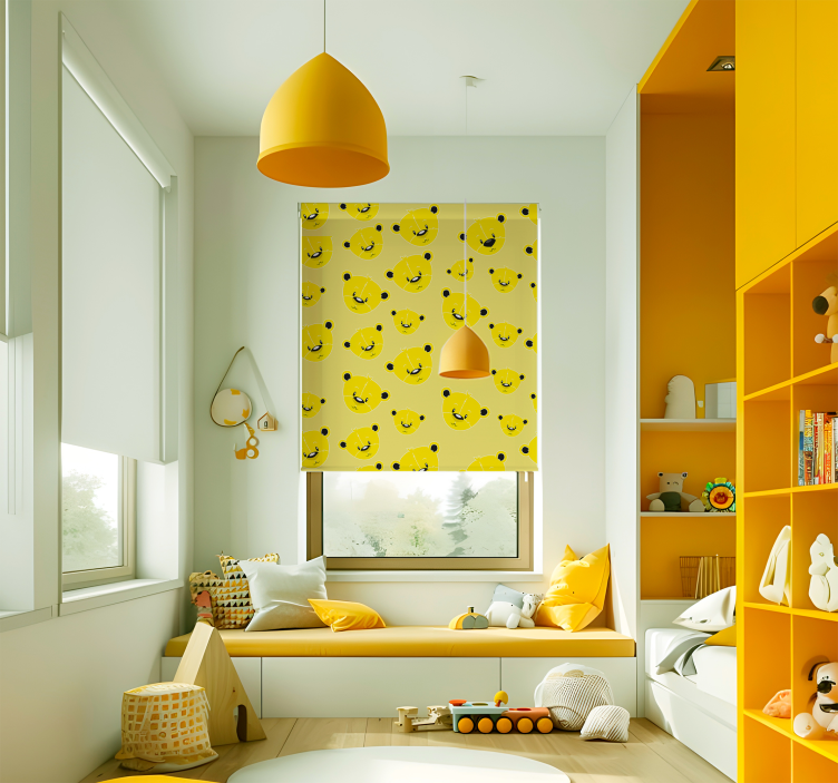 Store enrouleur jaune modèle d'ours - TenStickers