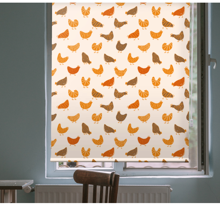 Store enrouleur cuisine motif de poules - TenStickers