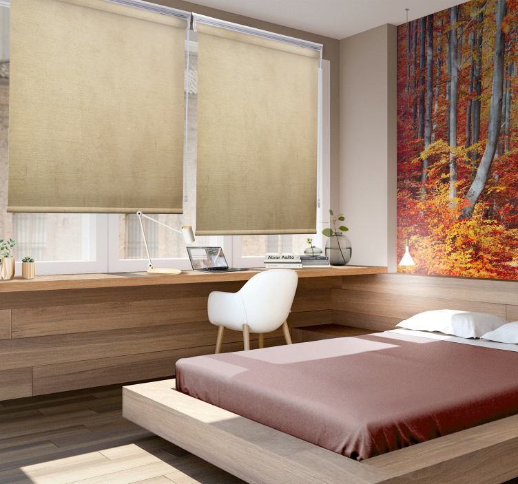 Store roulant rustique tons beiges - TenStickers