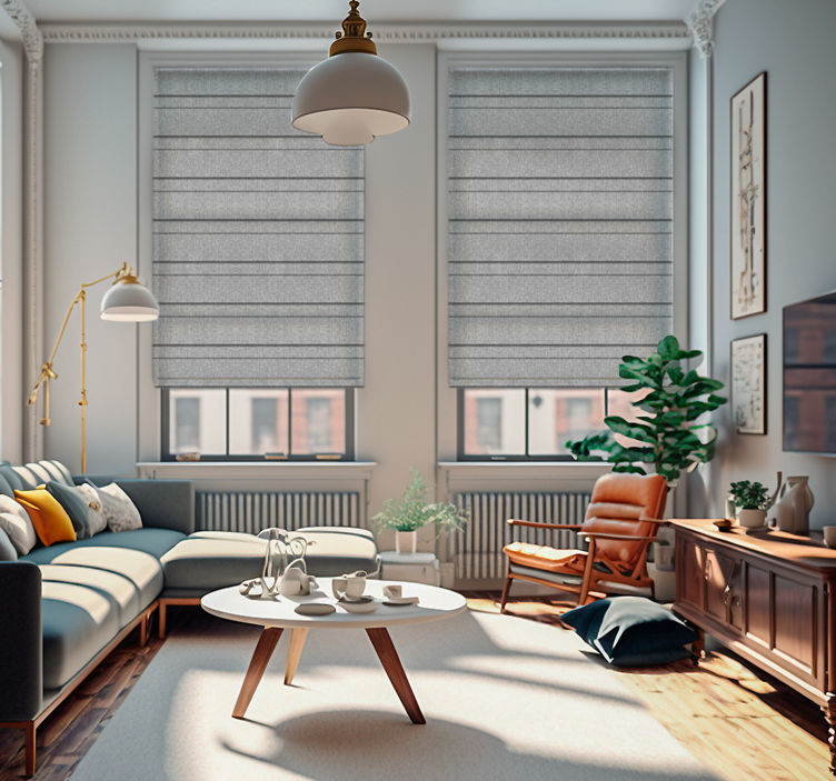 Store salon les rayures grises - TenStickers