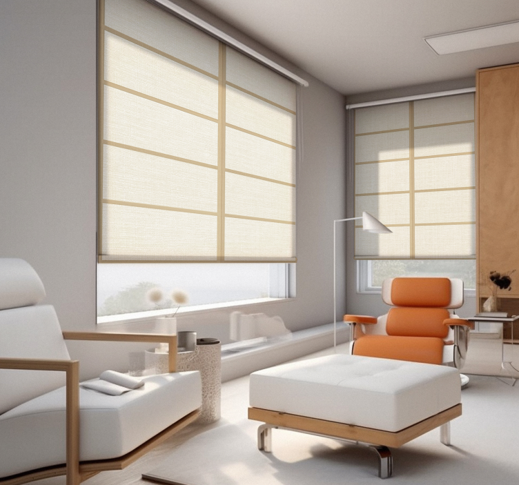 Store enrouleur salon style panneaux japonais - TenStickers