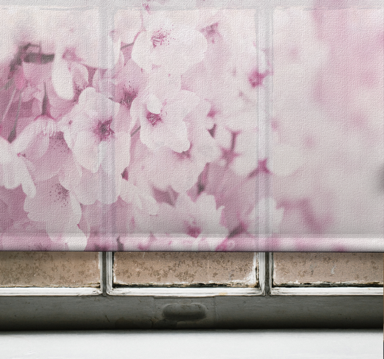 Stores enrouleurs fleurs et plantes fleurs roses délicates - TenStickers