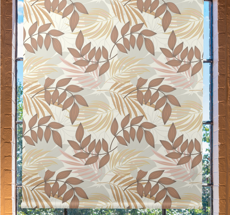 Stores enrouleurs fleurs et plantes motif de feuille délicat - TenStickers