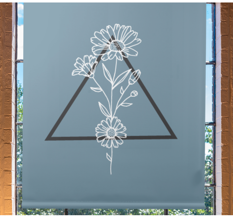 Stores enrouleurs fleurs et plantes motif triangle élégant - TenStickers