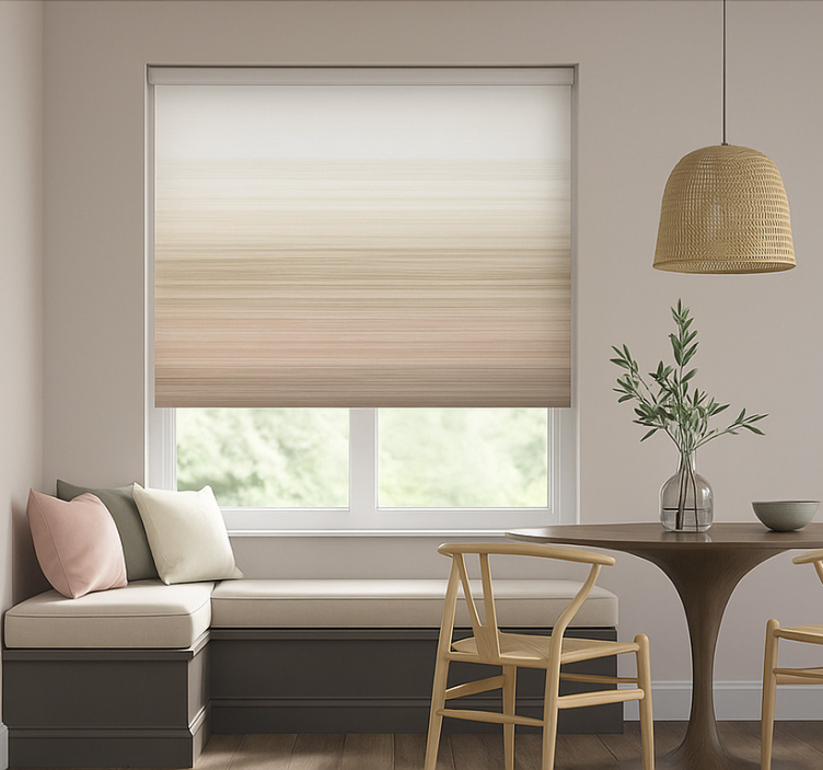 Stores enrouleurs salle à manger tons naturels terreux - TenStickers