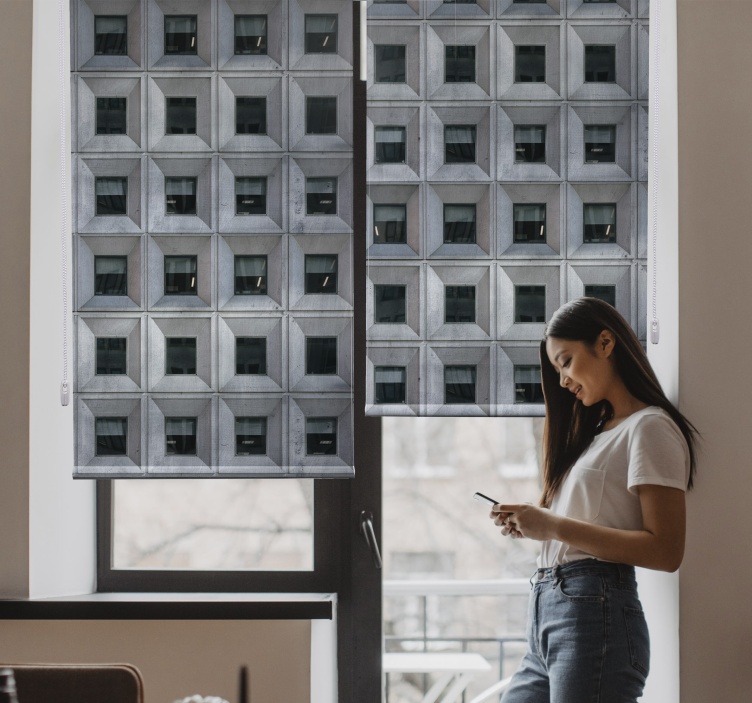 Stores gris architecture art béton brutalisme - TenStickers