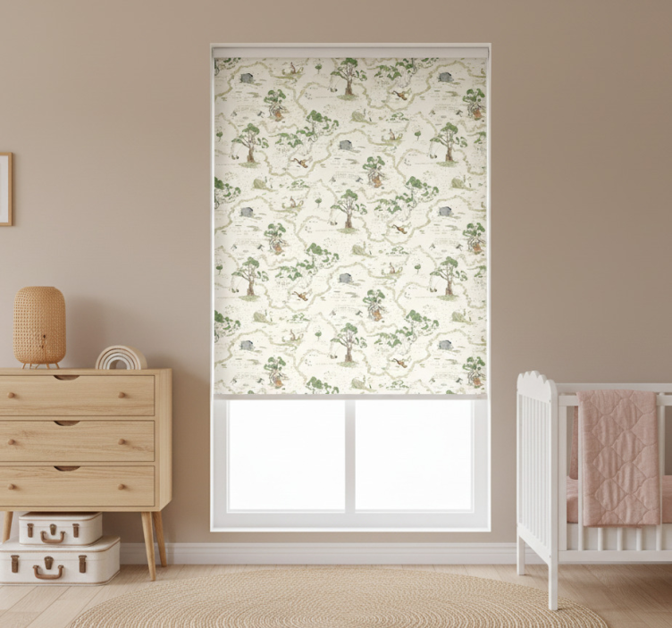 Stores nordiques arbres de forêt abstraits artistiques - TenStickers