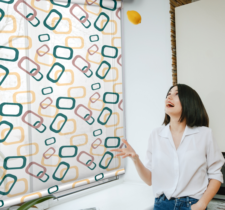 Stores blancs et formes irrégulières abstraites - TenStickers