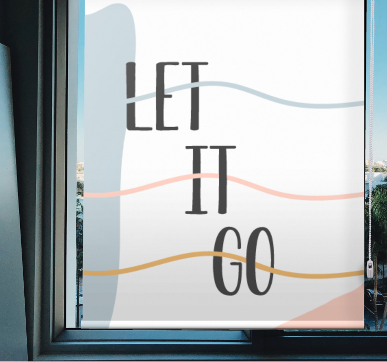 Store enrouleur salle de bain Let it go pastel - TenStickers