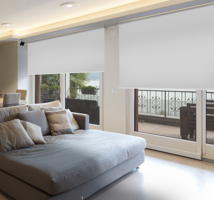 Store enrouleur occultant uni blanc - TenStickers