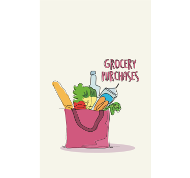 Store enrouleur cuisine illustration d'épicerie - TenStickers