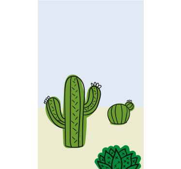 Store enrouleur cuisine plante de cactus - TenStickers
