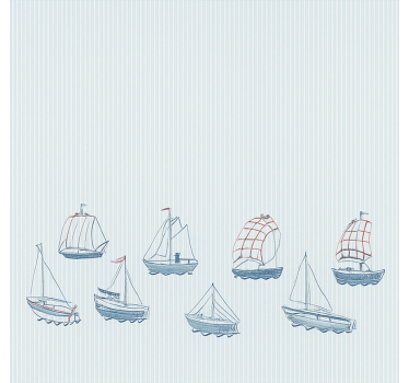 Store enrouleur pour chambre enfant voiliers bleus - TenStickers
