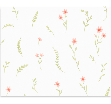 Store enrouleur pour chambre enfant fleurs de prairie pastel - TenStickers