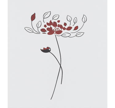 Store enrouleur pour chambre enfant croquis botanique minimaliste - TenStickers