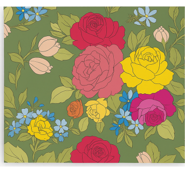 Store enrouleur cuisine motif floral rose - TenStickers