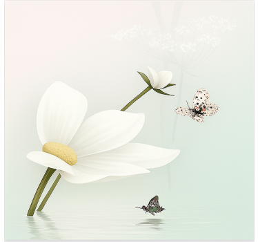 Store enrouleur cuisine reflets éthérés de marguerites - TenStickers