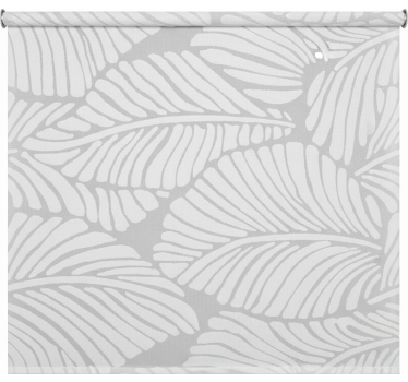 Store enrouleur fleurs et de plantes feuilles blanches - TenStickers