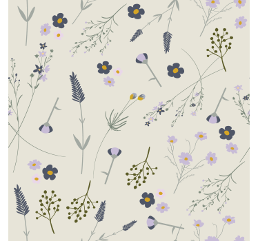 Store enrouleur cuisine fleurs sauvages violettes - TenStickers