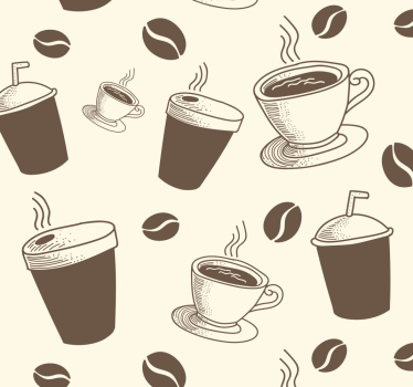 Store enrouleur cuisine motifs de tasses à café - TenStickers