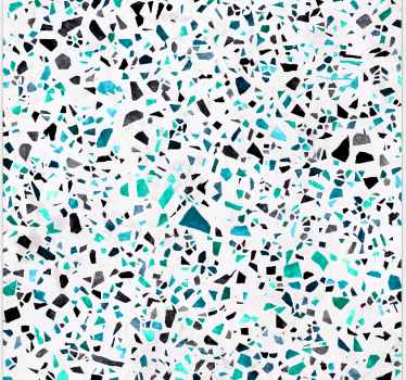 Store enrouleur cuisine motif terrazzo bleu - TenStickers