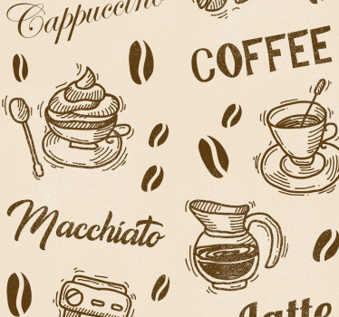 Store enrouleur cuisine design variétés de café - TenStickers
