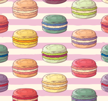 Store enrouleur cuisine motif macarons colorés - TenStickers