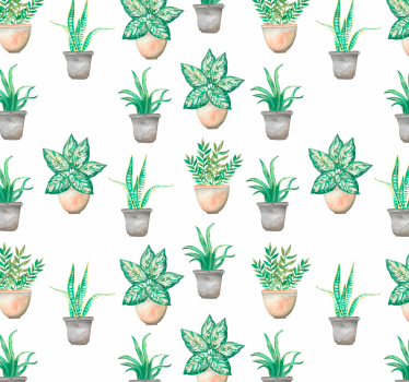 Store enrouleur cuisine motif de verdure en pot - TenStickers