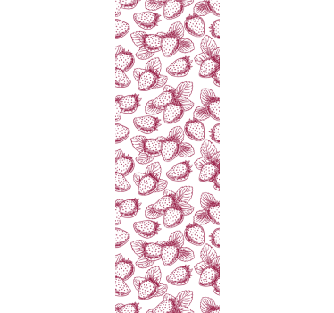 Store enrouleur cuisine croquis de fraises - TenStickers
