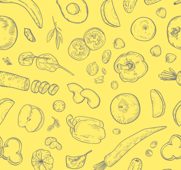 Store enrouleur cuisine croquis fruitiers - TenStickers