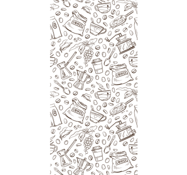 Store enrouleur cuisine motif café ensemble - TenStickers