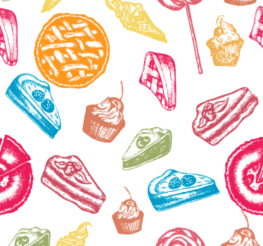 Store enrouleur cuisine motifs douceurs sucrées - TenStickers