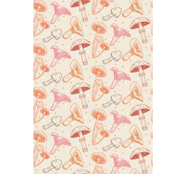 Store enrouleur cuisine champignons aquarelle - TenStickers