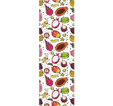 Store enrouleur cuisine croquis de fruits exotiques - TenStickers