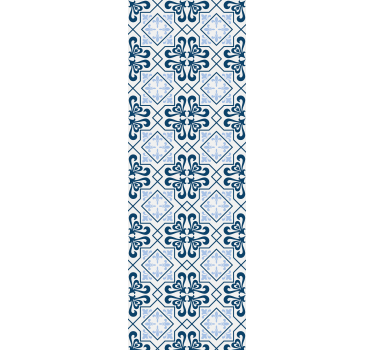 Store enrouleur cuisine carreaux portugais bleus - TenStickers