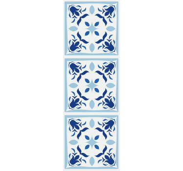 Store enrouleur cuisine carreaux portugais fleurs - TenStickers