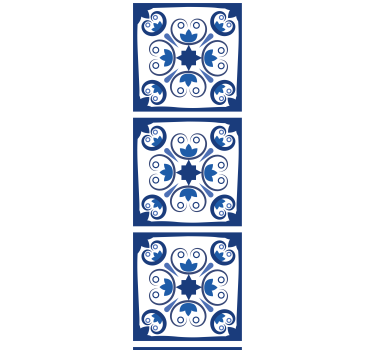 Store enrouleur cuisine carreaux portugais bleus - TenStickers