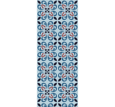 Store enrouleur cuisine carrelage portugais bleu bébé - TenStickers