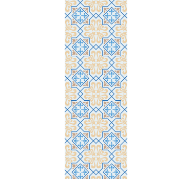 Store enrouleur cuisine motif carreaux portugais bleu - TenStickers