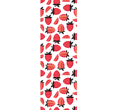 Store enrouleur cuisine motif fraises rouges réalistes - TenStickers