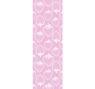 Store enrouleur cuisine motif fraises roses sans fin - TenStickers