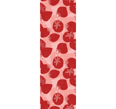 Store enrouleur cuisine fraises rouges abstraites - TenStickers