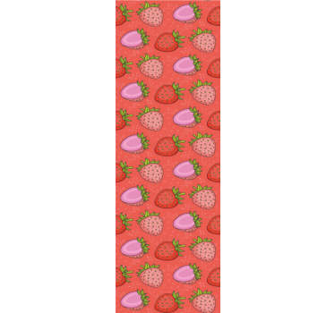 Store enrouleur cuisine fraises rouges et roses sans fin - TenStickers