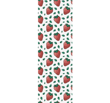 Store enrouleur cuisine fraises juteuses et feuilles vertes - TenStickers