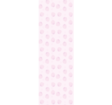 Store enrouleur cuisine motif fraises sur rose - TenStickers