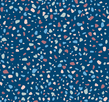 Store enrouleur cuisine bleu foncé terrazo - TenStickers